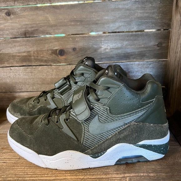 Mens Nike Air Force 180 Cargo Olive Green Mid Top Sneakers Shoes Size 11.5 M GUC main image 4